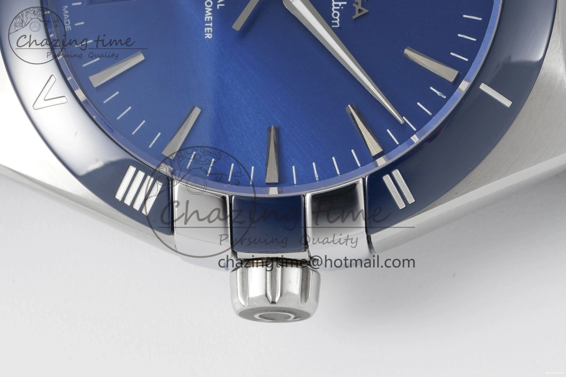 0114 Constellation Blue Ceramic SS 8F 1:1 Best Edition Blue Dial on Blue Gummy Strap A TravelReady 7800